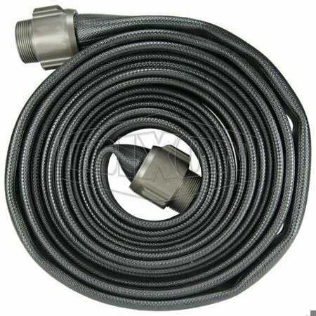 DIXON Washdown Hose, 2 in, MNPT, 50 ft L, 200 psi, Nitrile, Domestic WDH20BK50RAT